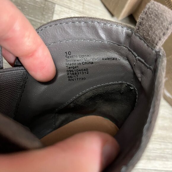 DV By Dolce Vita Perforated Faux Suede Ankle Boots Grey Taupe Women’s Size 10 - Picture 9 of 9